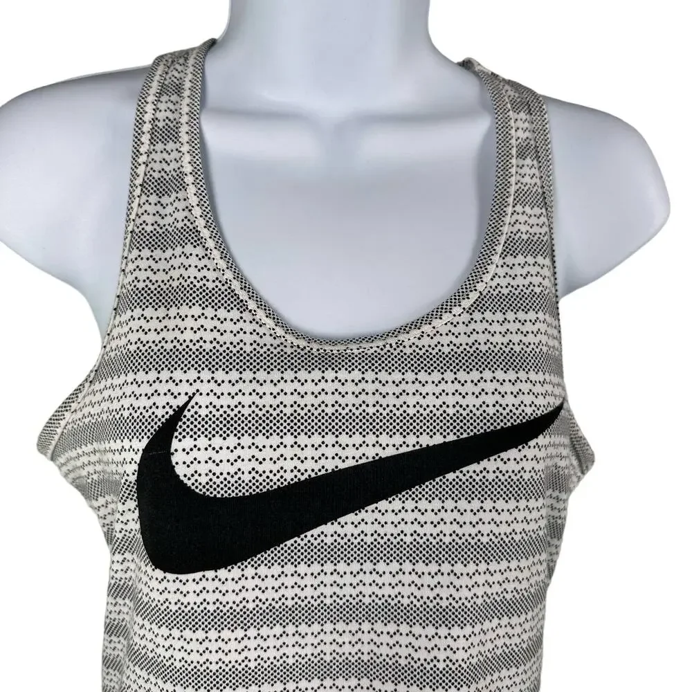 Nike Dri-FIT Tank Top WMNS SZ S Gray Heather Racerback Running Athleisure Active